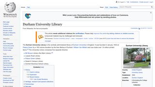 Durham University Library - Wikipedia
