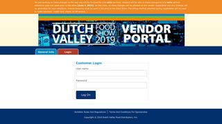 Login - Dutch Valley Foods
