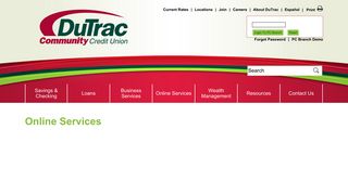 Online Services - DuTrac Community Credit Union