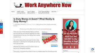 Is Duty Money A Scam? What Really Is Duty Money? | Work Anywhere ...