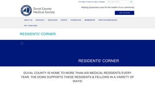 Residents' Corner - Duval County Medical Society