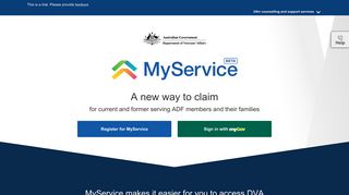 Home - MyService | Department of Veterans' Affairs