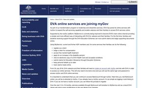 DVA online services are joining myGov | Department of Veterans ...