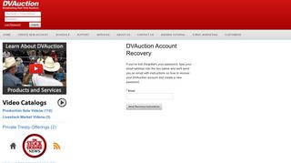 Account Recovery | DVAuction - Broadcasting Real-time Auctions