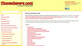 Disney Vacation Club Info - MouseSavers.com