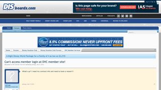 Can't access member login at DVC member site! | The DIS Disney ...