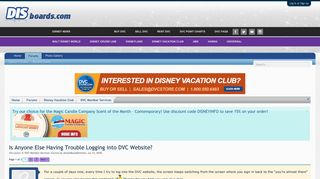 Is Anyone Else Having Trouble Logging into DVC Website? | The DIS ...
