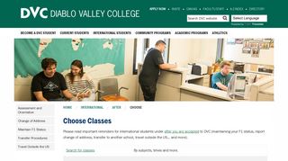 Choose Classes - Diablo Valley College
