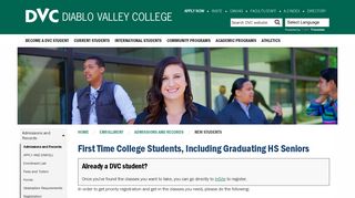 New Students - Diablo Valley College