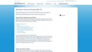 Wireless Internet Access - WiFi | Walt Disney World Resort