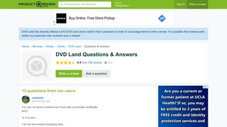 DVD Land Questions - ProductReview.com.au