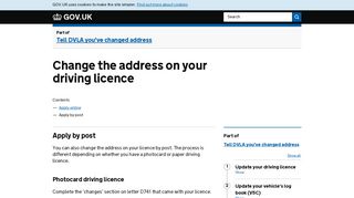 Change the address on your driving licence: Apply by post - GOV.UK