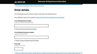 access the DVLA 'Share My Driving Licence'