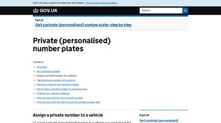 Private (personalised) number plates: Assign a private number to a ...