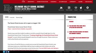 Parents Page / Overview - Delaware Valley School District