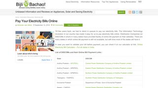 Pay Your Electricity Bills Online : Bijli Bachao