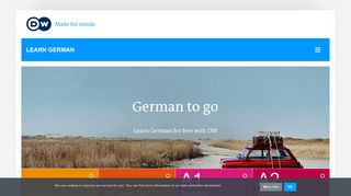 DW Learn German: Choose a language
