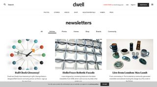 Articles about newsletters on Dwell.com - Dwell