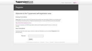 Create an Account - Tupperware Online Learning Portal