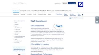 Deutsche Bank - DWS Investment