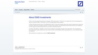 DWS Investments - Deutsche Bank