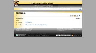 Homepage - Ethel Dwyer Middle School - School Loop
