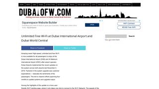 Unlimited Free Wi-Fi at Dubai International Airport and Dubai World ...