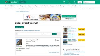 dubai airport free wifi - Dubai Forum - TripAdvisor