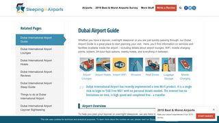 Dubai Airport Guide - Sleeping in Airports