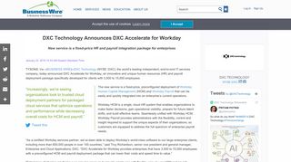 DXC Technology Announces DXC Accelerate for Workday ...