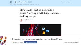 Facebook Login with React-Native, Expo, Firebase and Typescript