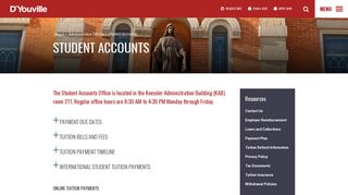Student Accounts | D'Youville - D'Youville College