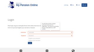 Login - My Pension Online - Dyfed Pension Fund