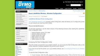 Dymo LabelWriter Wireless - Wireless Configuration - Dymo Label ...