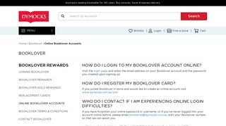 Dymocks - Online Booklover Accounts
