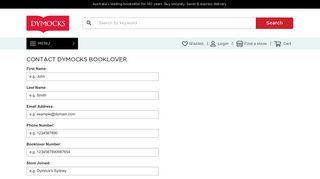 Dymocks - Contact Booklover