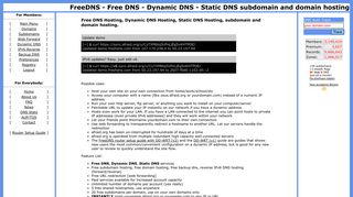 FreeDNS - Free DNS - Dynamic DNS - Static DNS subdomain and ...