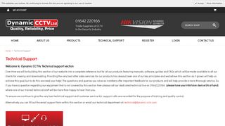 CCTV and Hikvision Technical Support UK | Dynamic CCTV