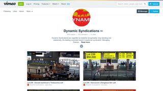 Dynamic Syndications on Vimeo