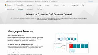 Business Central Capabilities | Microsoft Dynamics 365