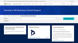Dynamics 365 Business Central Support - Microsoft Dynamics ...