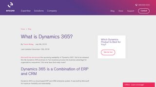 What is Dynamics 365? | Encore Business Solutions