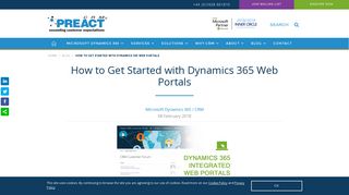 How to Get Started with Dynamics 365 Web Portals - Preact CRM