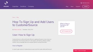 How to gain access to Microsoft Dynamics CustomerSource
