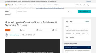 How to Login to CustomerSource for Microsoft Dynamics SL Users ...