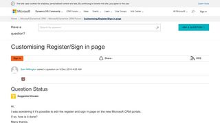 Customising Register/Sign in page - Microsoft Dynamics CRM Forum ...