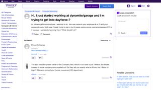 Hi, I just started working at dynamite/garage and I m trying to ...