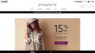 15% OFF YOUR FIRST ORDER | DYNAMITECLOTHING