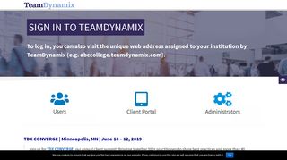 Portal Sign-In | TeamDynamix