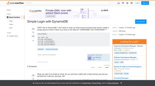 Simple Login with DynamoDB - Stack Overflow